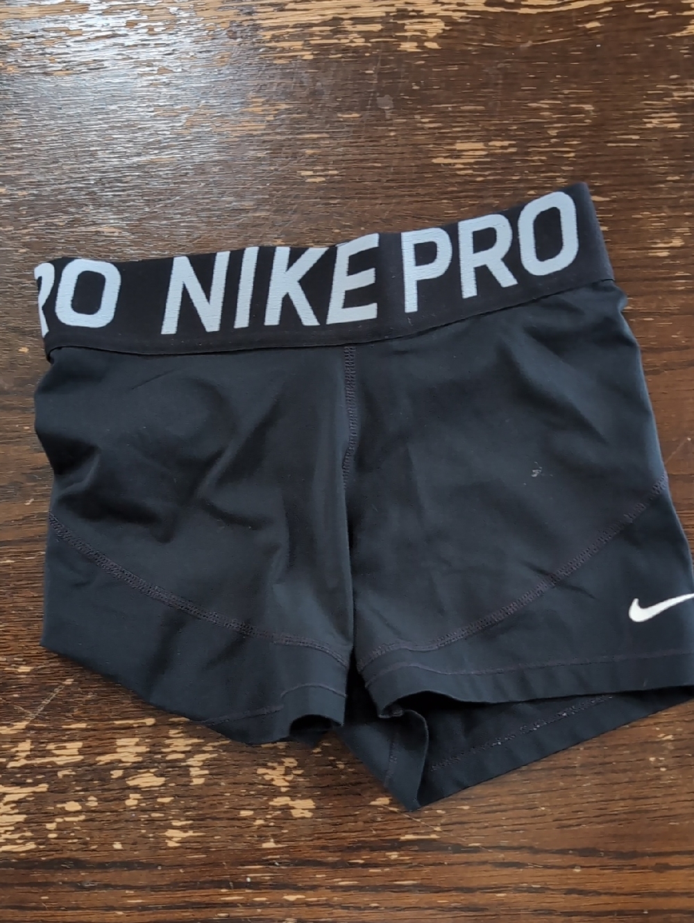 Nike Pro Black Women's Training Shorts with Logo Waistband